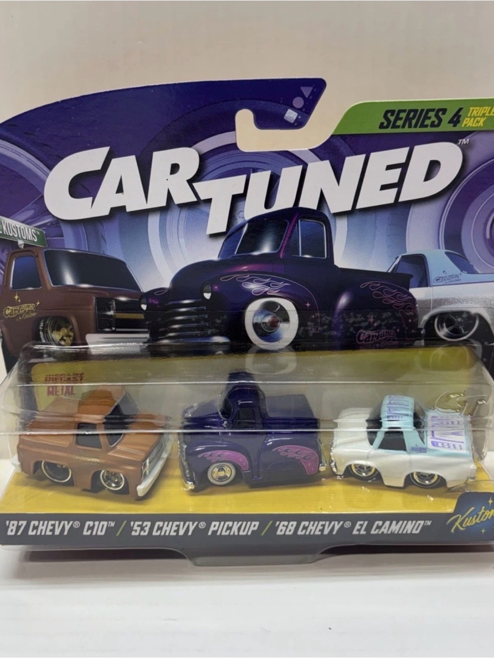 Car tuned SERIES 4 CHEVROLET TRIPLE PACK 3PC SET DIECAST BY CARTUNED